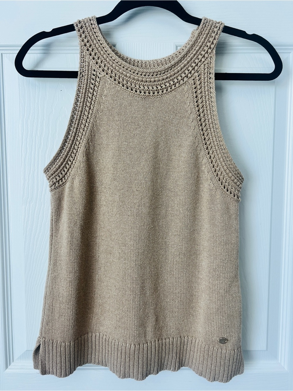 Tommy Hilfiger Tan w gold shimmer Knit Tank